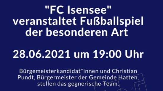 FC Isensee veranstaltet Fussballspiel besonderer Art - Foto TSG Hatten-Sandkrug e.V.